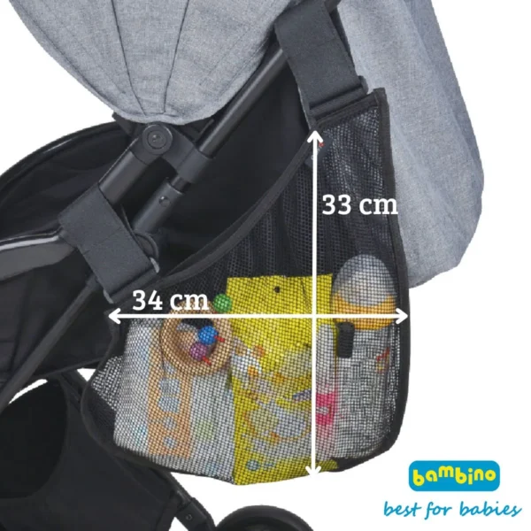 boodschappennet kinderwagen zijkant