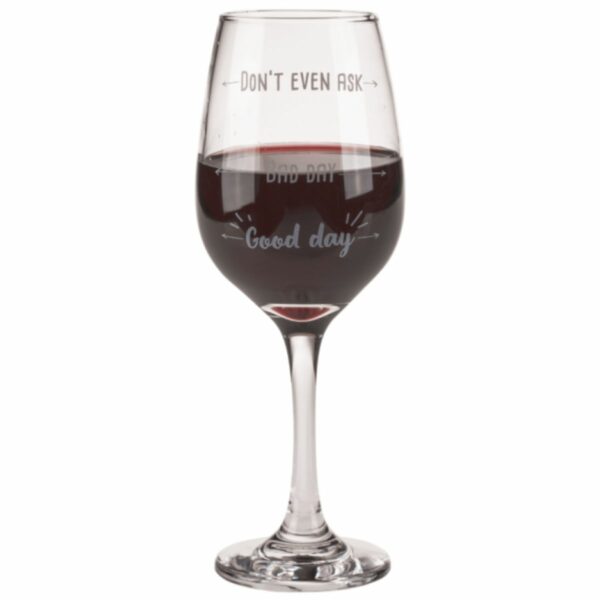 wijnglas met tekst