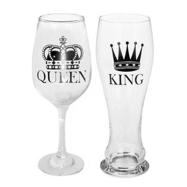 shop5652100.pictures.Glazenset King Queen wijnglas bierglas wijnglazen bierglazen 1