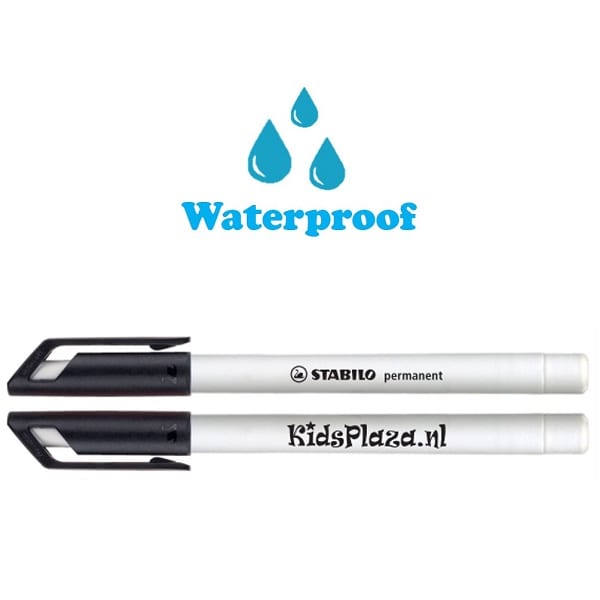 shop5652100.pictures.Permanent marker waterproof pen fineliner Stabilo KidsPlaza zwart 2