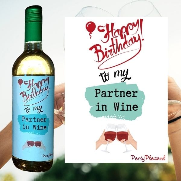 shop5652100.pictures.Wijnetiket Happy Birthday to my Partner in Wine