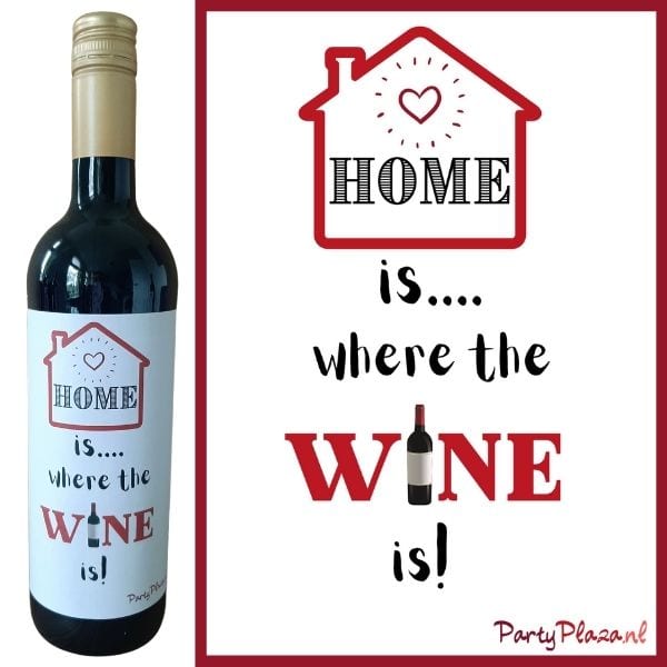shop5652100.pictures.Wijnetiket Home is where the wine is 1