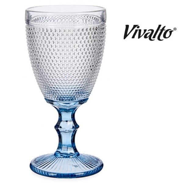 shop5652100.pictures.Wijnglazen Vintage Wijnglas Retro Vivalto blauw 2