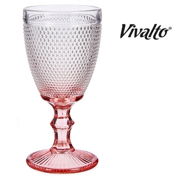 shop5652100.pictures.Wijnglazen Vintage Wijnglas Retro Vivalto roze 2