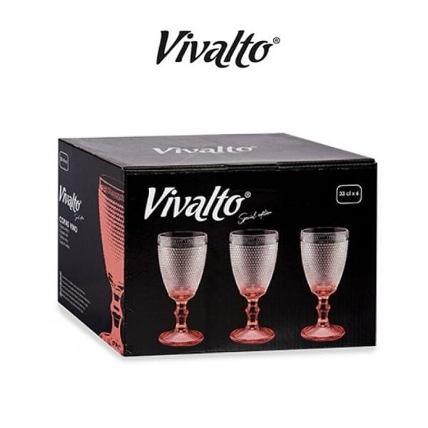 shop5652100.pictures.Wijnglazen Vintage Wijnglas Retro Vivalto roze 4