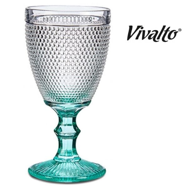 shop5652100.pictures.Wijnglazen Vintage Wijnglas Retro Vivalto turquoise 2