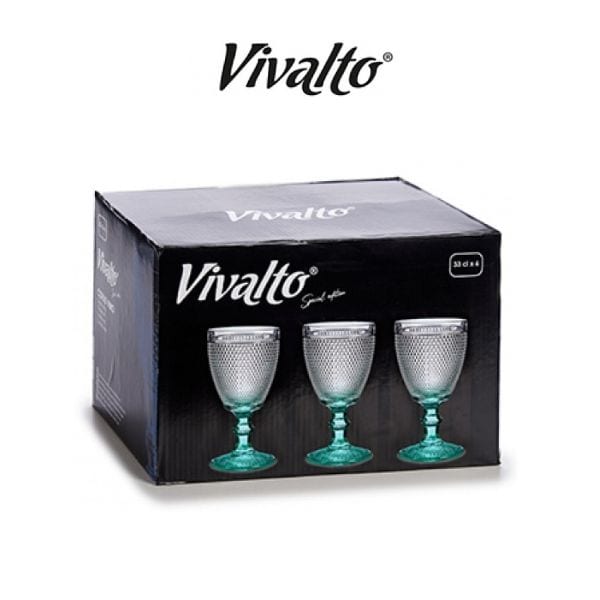 shop5652100.pictures.Wijnglazen Vintage Wijnglas Retro Vivalto turquoise 4