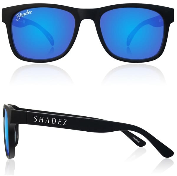 shop5652100.pictures.Zonnebril kind Polarized gepolariseerde kinderzonnebril met polariserende glazen Shadez VIP Zwart met blauwe spiegelglazen 2
