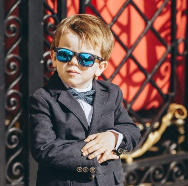 shop5652100.pictures.Zonnebril kind Polarized gepolariseerde kinderzonnebril met polariserende glazen Shadez VIP Zwart met blauwe spiegelglazen 4