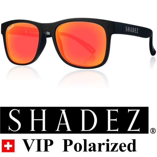shop5652100.pictures.Zonnebril kind Polarized gepolariseerde kinderzonnebril met polariserende glazen Shadez VIP Zwart met rode spiegelglazen 1