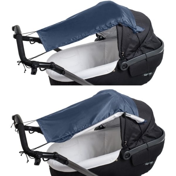 zonnescherm kinderwagen blauw