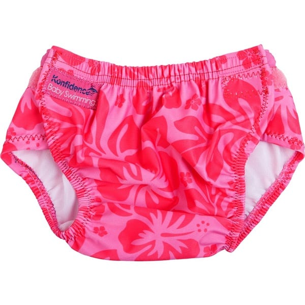 shop5652100.pictures.zwemluier wasbare herbruikbare zwemluiers wasbaar zwembroekje Konfidence Hibiscus roze 1