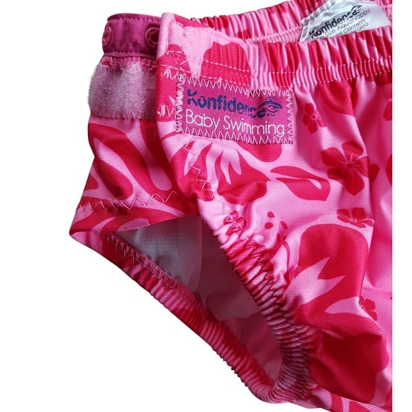 shop5652100.pictures.zwemluier wasbare herbruikbare zwemluiers wasbaar zwembroekje Konfidence Hibiscus roze 2