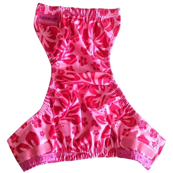 shop5652100.pictures.zwemluier wasbare herbruikbare zwemluiers wasbaar zwembroekje Konfidence Hibiscus roze 3
